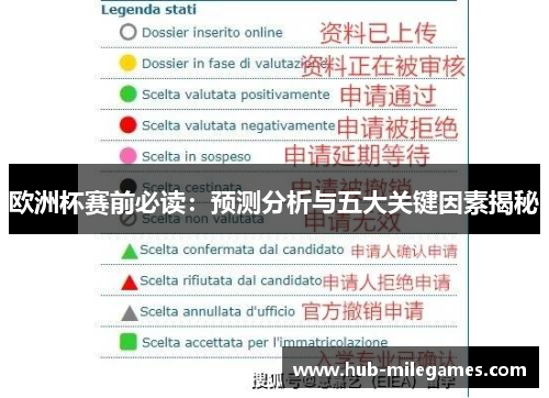 欧洲杯赛前必读：预测分析与五大关键因素揭秘